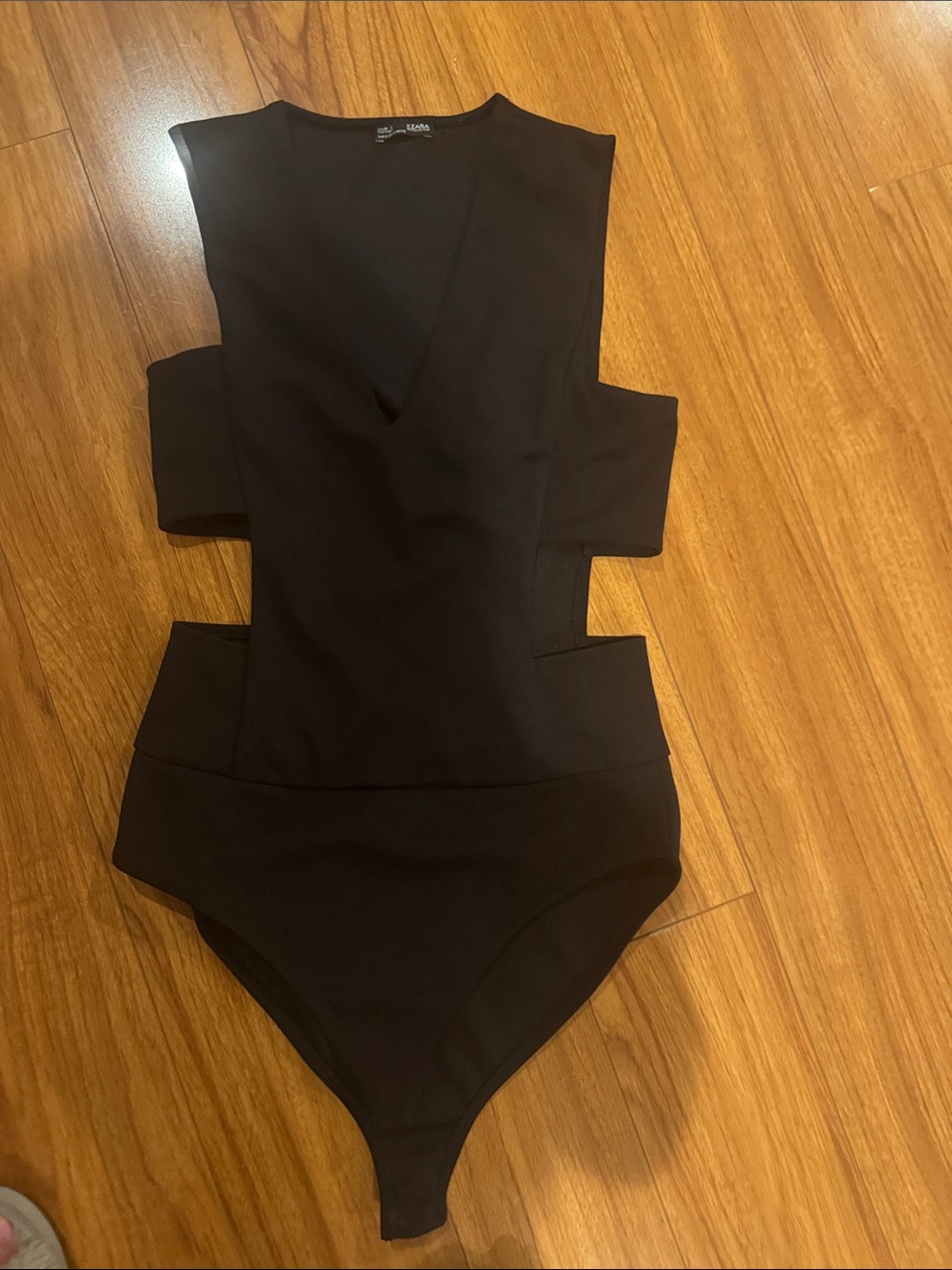Zara Black Cutout One-Piece Bodysuit